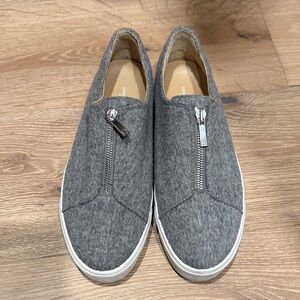 Lafayette 148 New York Gray Zip-Up Women's Sneakers size 9